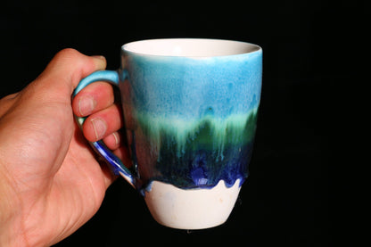 Handgemachte Regenwald Keramiktasse, personalisierte Keramik Kaffeetasse