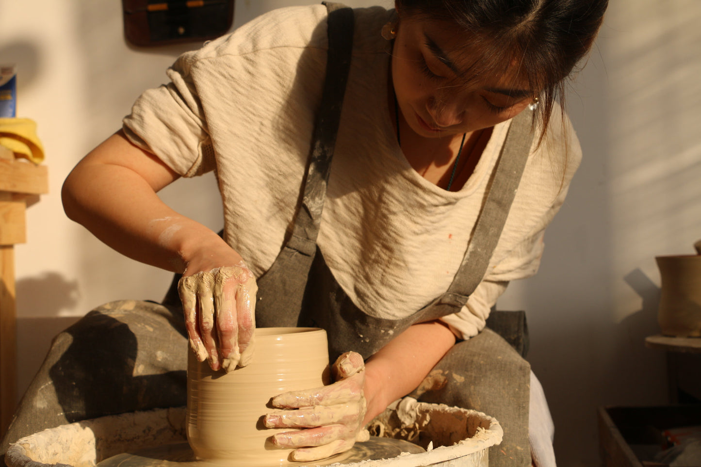 Handmade Traditional Ceramic Tea Cup, Personalized Pottery Cup