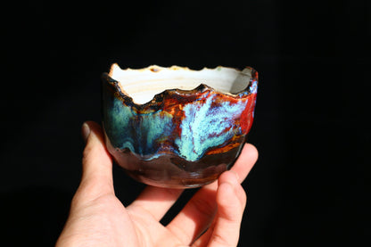 Ceramic  Blue Flower Pot, Succulent Plants, Mini Garden