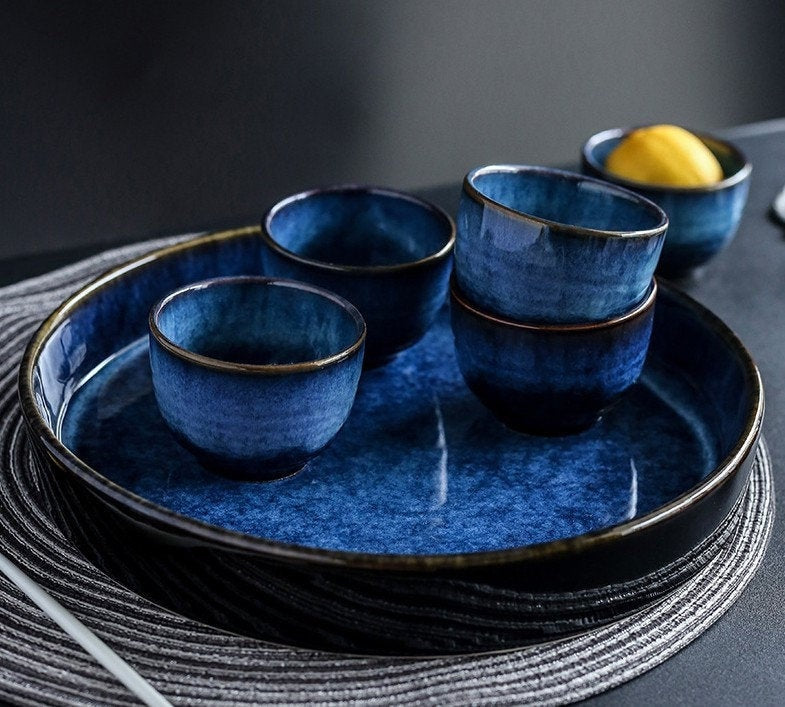Ceramic Dinnerware Set, Personalized Pottery Dinner Plate, Handmade Ceramic Cup
