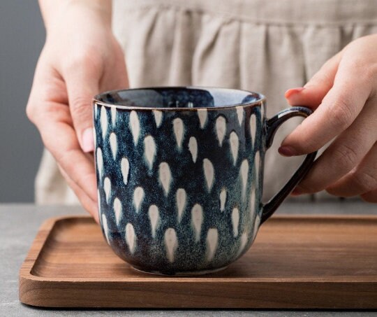 Blue Personalized Handmade Ceramic Mug