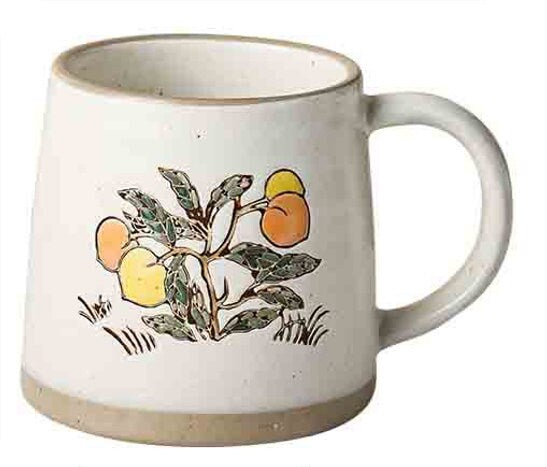 Hand-painted Flower Ceramic mug, Handmade Personalized Coffee mug