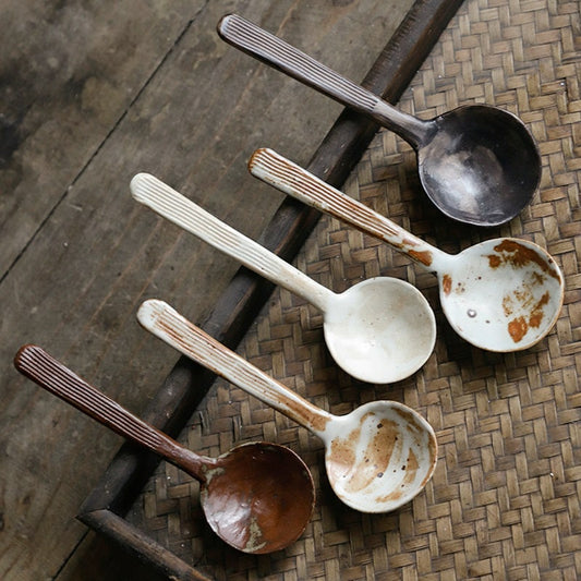 Ceramic Coffee spoon, Handmade Stoneware spoon