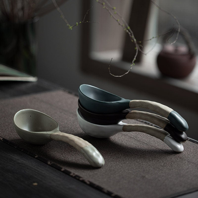 Ceramic Soup Spoon, Handmade Stoneware spoon, Large Pottery Spoon