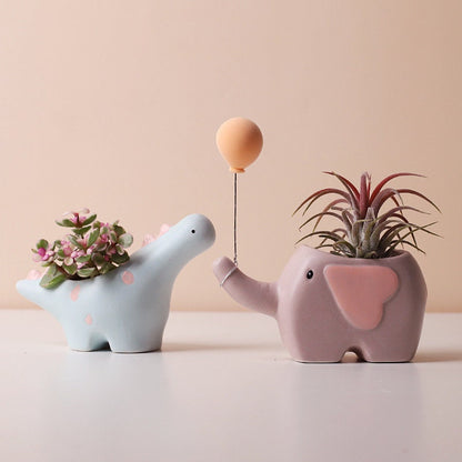 Cute Ceramic Succulent Pot Home Decor,  Small Succulent Planter, Cactus Planter