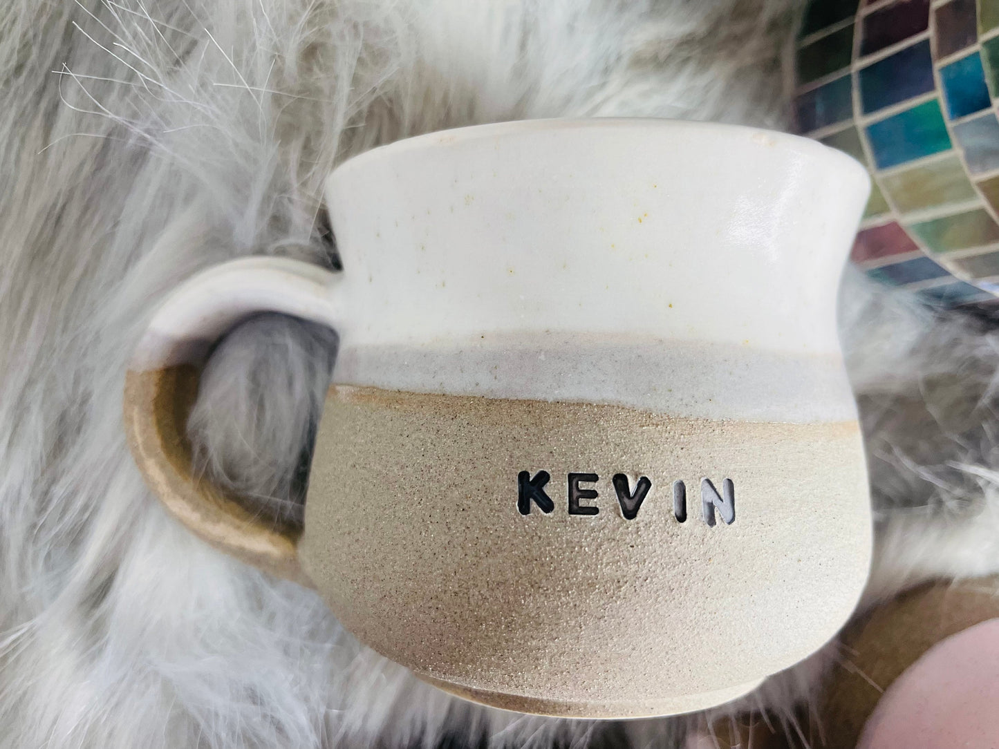 Handmade Ceramic Coffee Mug With Name, Personalized Pottery Mug