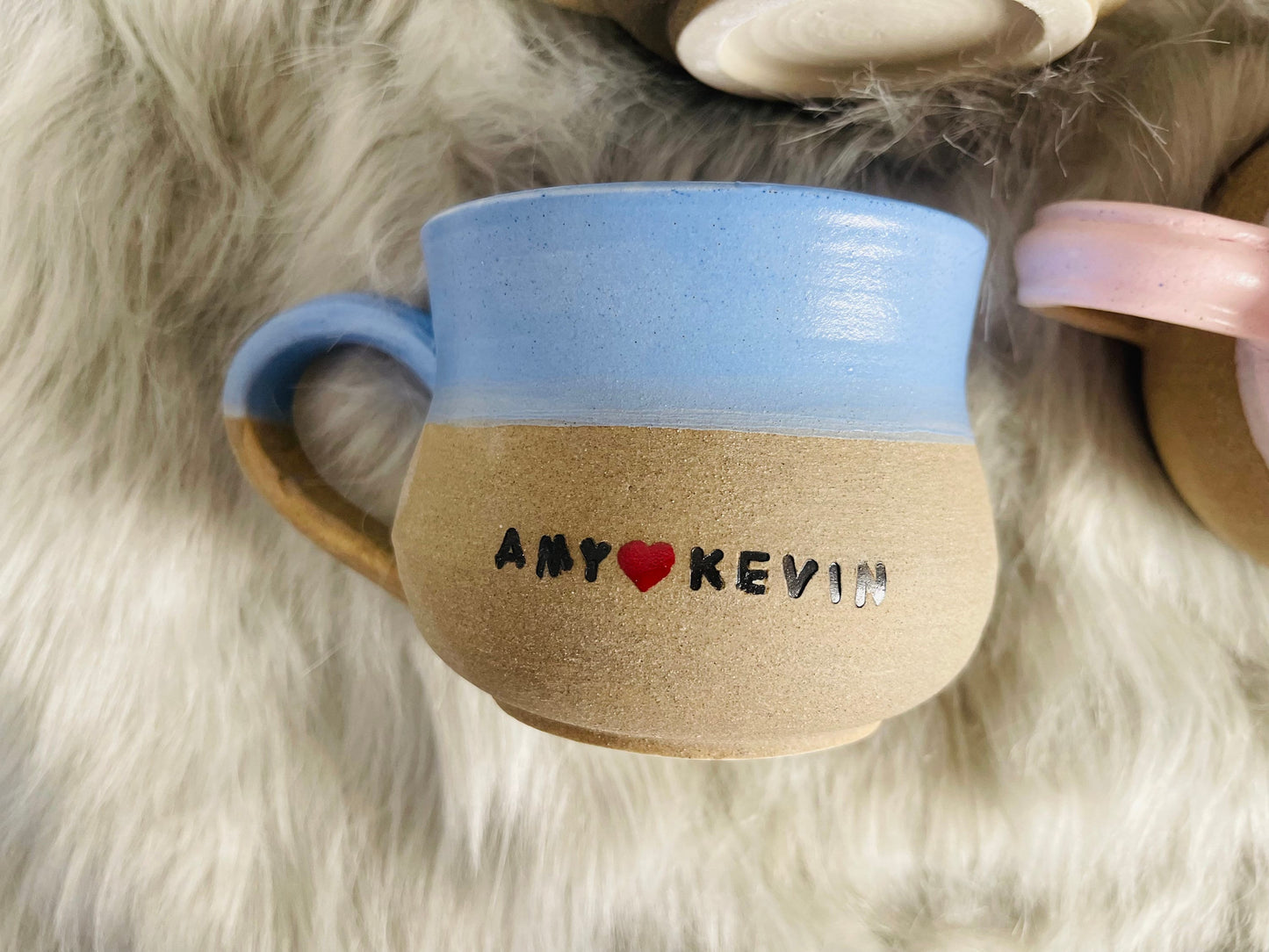 Handmade Ceramic Coffee Mug With Name, Personalized Pottery Mug