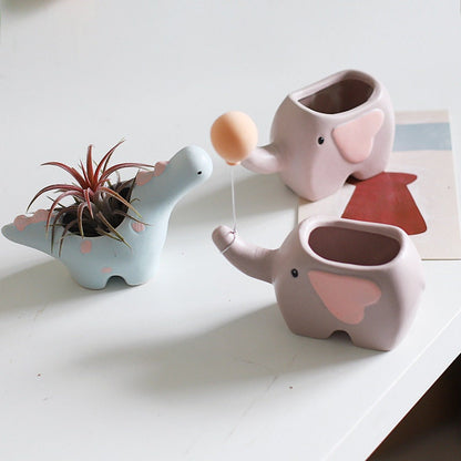 Cute Ceramic Succulent Pot Home Decor,  Small Succulent Planter, Cactus Planter