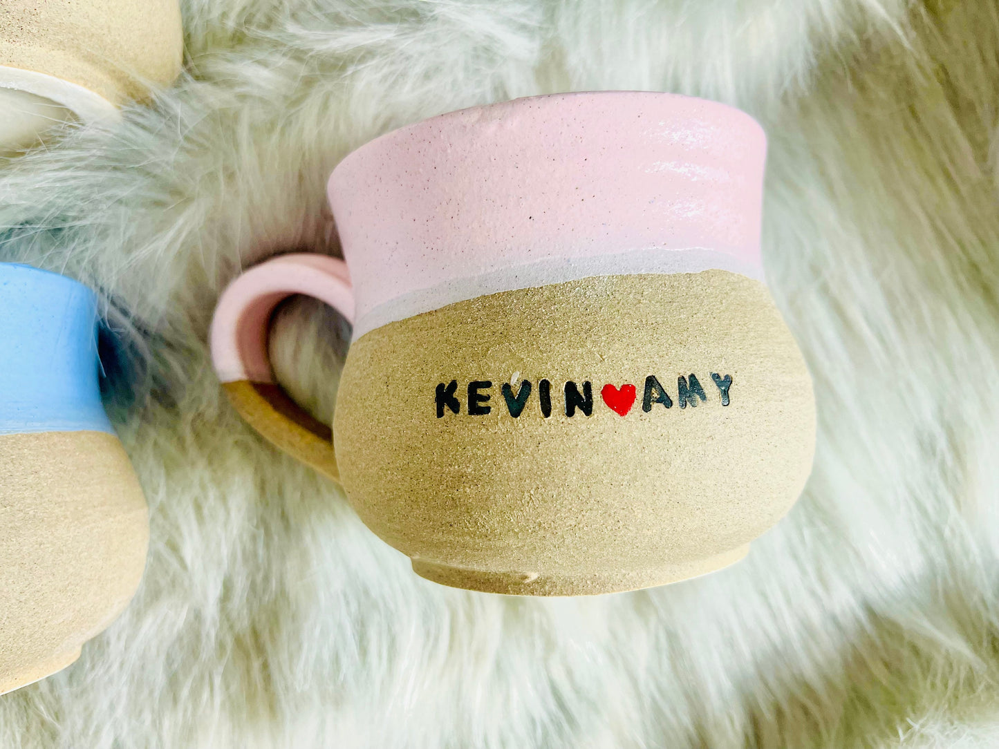 Handmade Ceramic Coffee Mug With Name, Personalized Pottery Mug