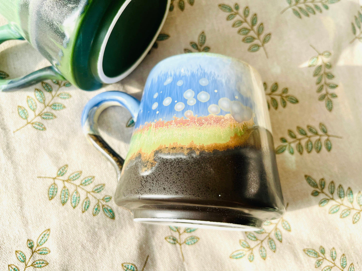 Retro Handmade Ceramic Mugs, Personalized Ceramic Cup for Coffee Lovers